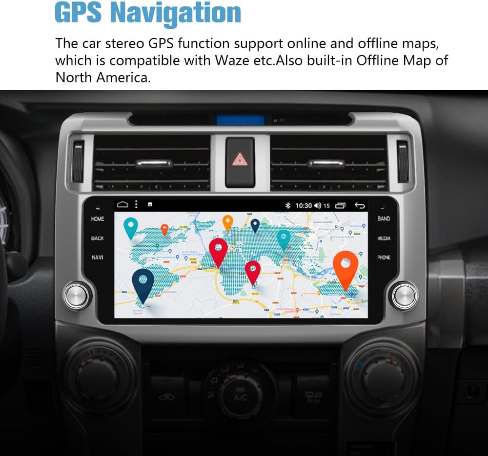Autoradio Toyota 4 Runner 2010-2019 avec CarPlay sans fil et Android Auto
