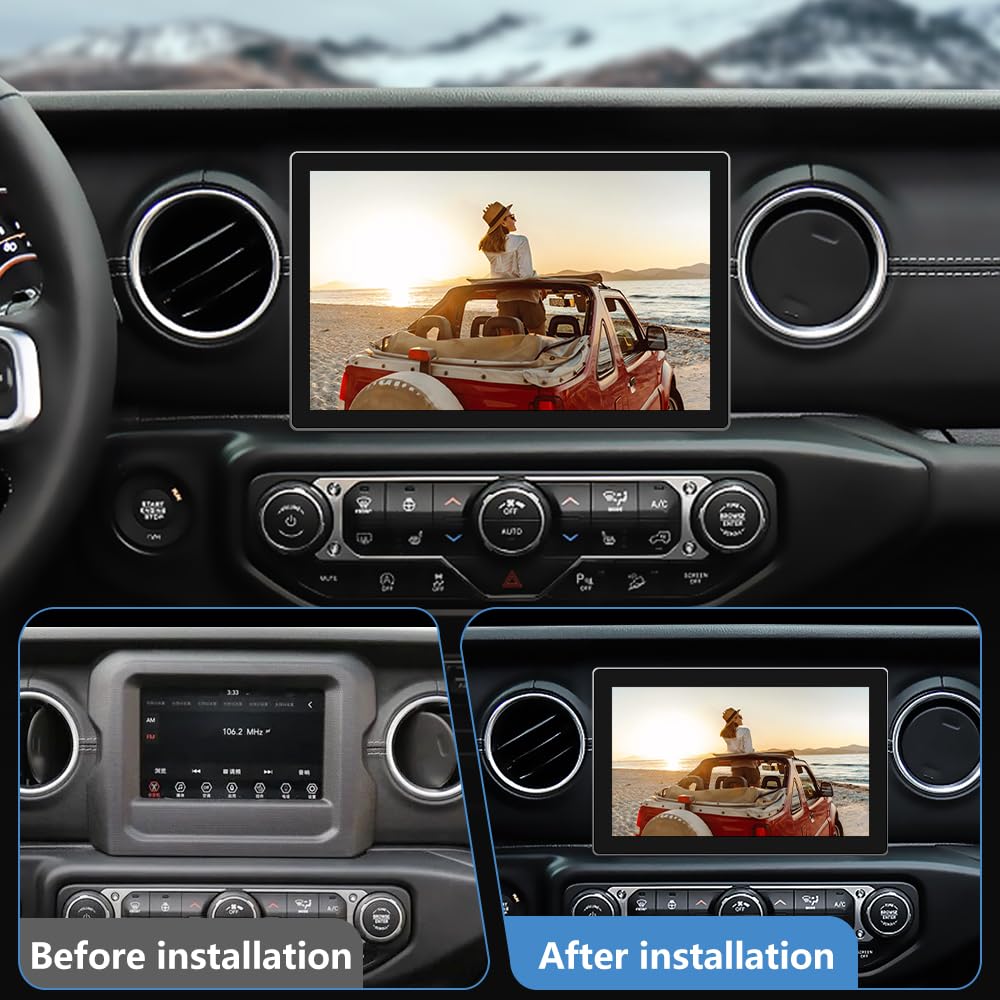 Système Stéréo Android 13 de 11,5" pour Jeep Wrangler JL/Gladiator 2018-2022 avec Caméra de Recul, CarPlay Sans Fil et Android Auto