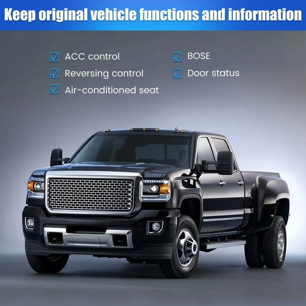 Autoradio Android 13 pour Chevrolet Silverado/GMC Sierra 2007-2013, écran tactile IPS 7", CarPlay/Android Auto, Bluetooth, GPS, 2 Go de RAM, 32 Go de ROM