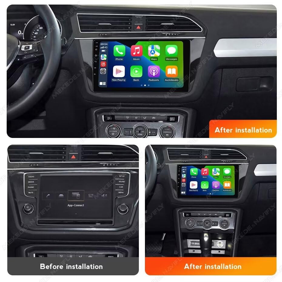 Autoradio Android 10.1" pour VW Tiguan 2017-2019 | 8 cœurs, CarPlay, Android Auto, GPS, Caméra