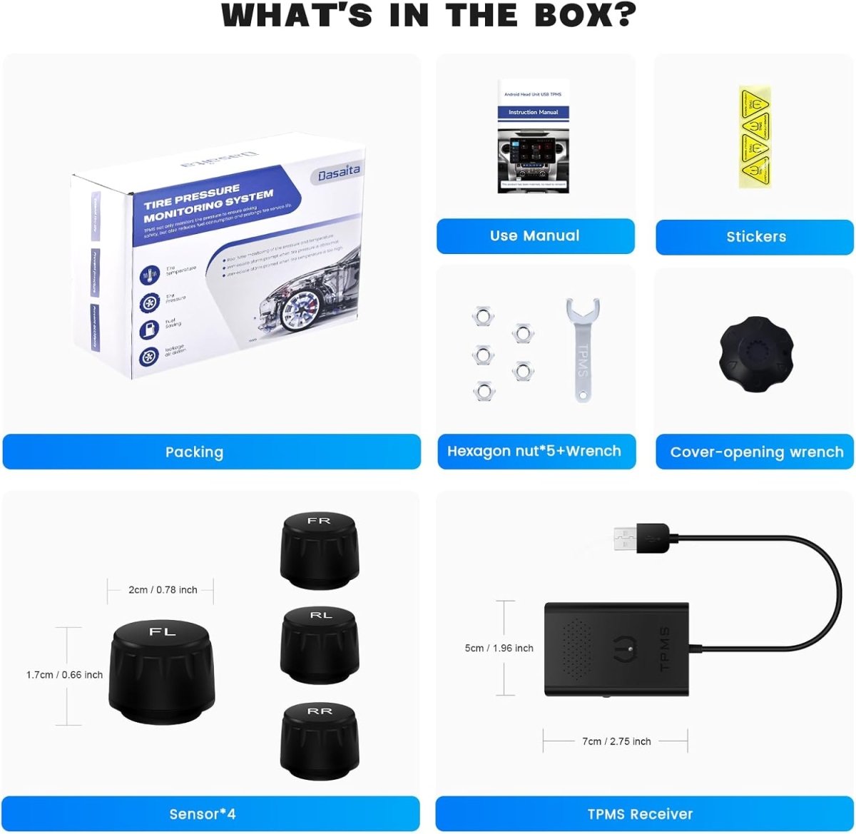 Surveillance Pneus en Temps Réel - TPMS USB pour Android - toptaktil