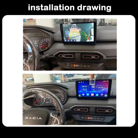 Autoradio Android 14 -4G-64G -Dacia 2021 -Camera Hd 1080P | Écran Tactile | CarPlay | Bluetooth | GPS