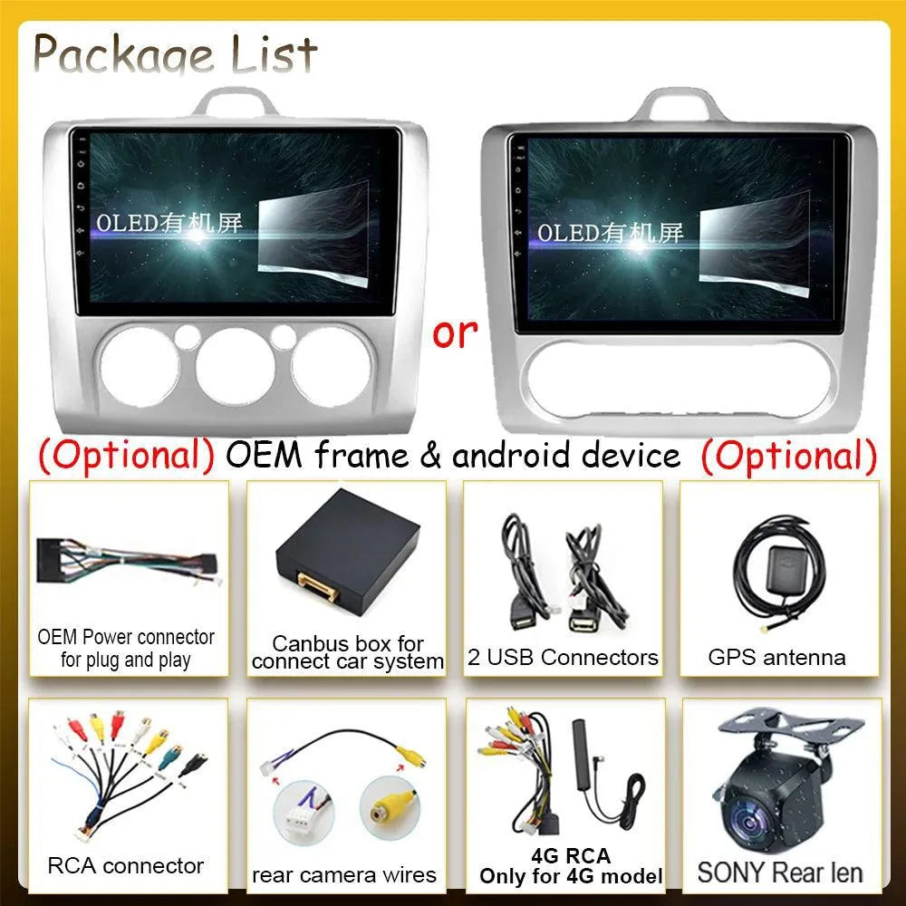Poste Android13//4G-64//Ford Focus 2004-2011/Carplay-Android Auto | Autoradio | Android 14 | Écran Tactile | Bluetooth | GPS