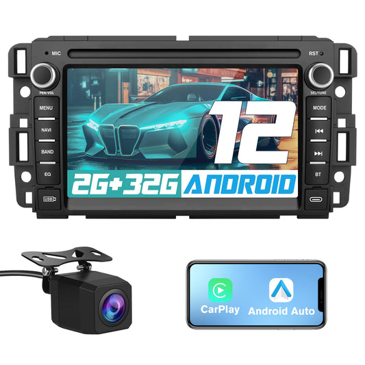 【2 + 64 Go】 Stéréo de voiture Android 13 pour Chevrolet Silverado/GMC Sierra/Yukon, navigation GPS, CarPlay/Android Auto, remplacement de radio de lecteur vidéo multimédia