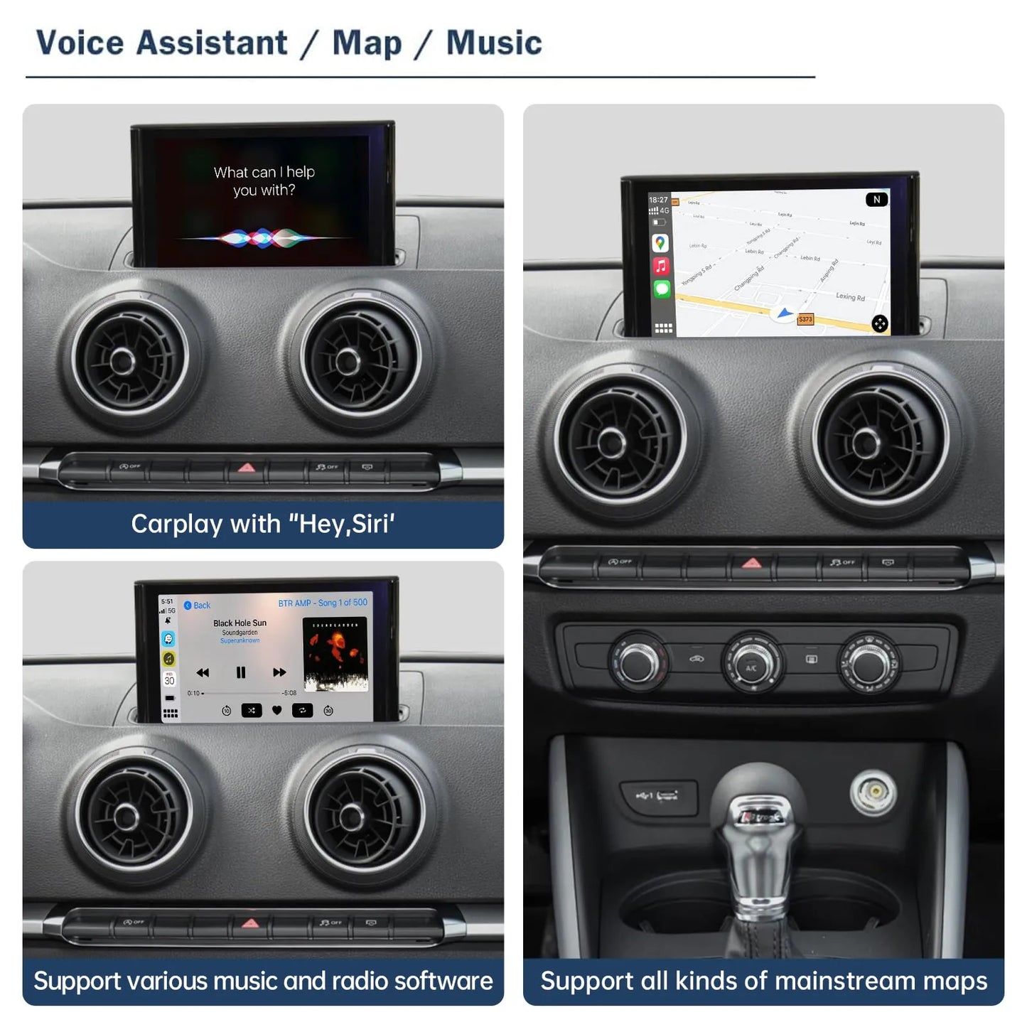 Module Sans Fil CarPlay & Android Auto pour Audi A3 (2013-2018)