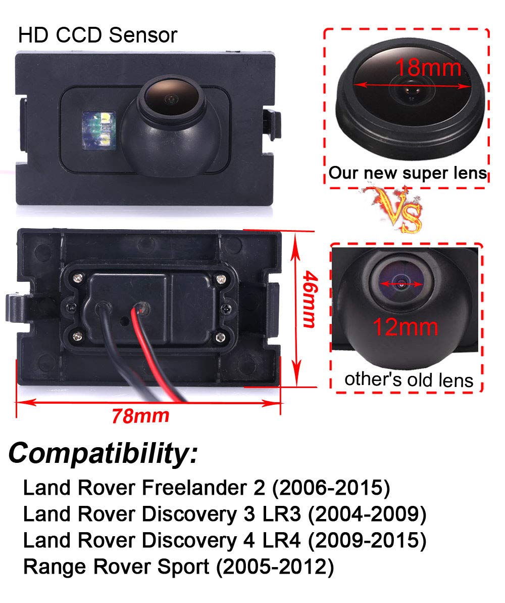 Caméra de Recul Étanche – Vision Arrière pour Freelander, Discovery 3/4 et Range Rover Sport