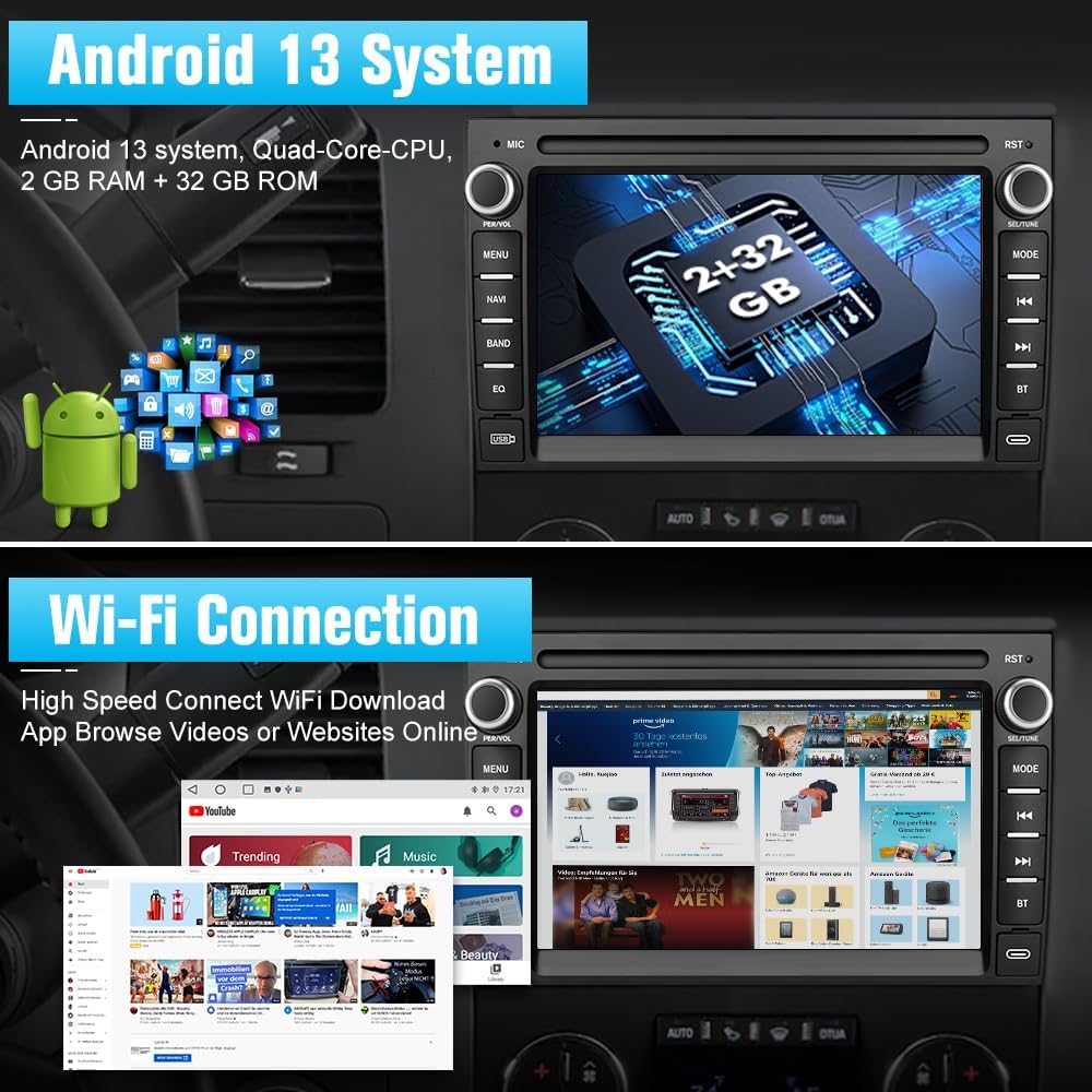 Système Multimédia Android pour Chevrolet Silverado/GMC Sierra/Yukon 2007-2013
