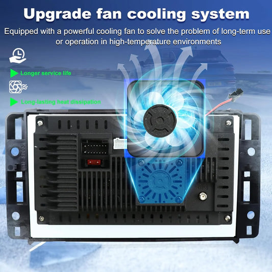 Autoradio Android 8" 4+64 Go pour Chevrolet Silverado/GMC Sierra/Yukon/Tahoe/Buick : GPS à écran tactile, Carplay, Android Auto, Bluetooth, WiFi, SWC.