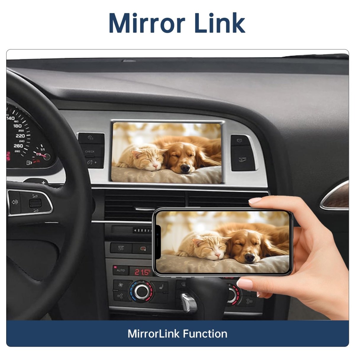 Kit Rétrofit CarPlay & Android Auto Sans Fil pour Audi A3/S3 (2013–2018) – Navigation, Musique, Caméra, Mirroring - toptaktil