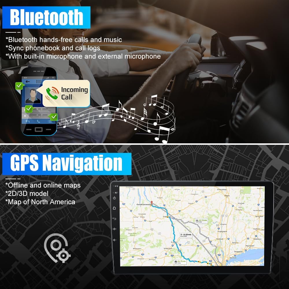 Stéréo de voiture Android pour Dodge RAM 1500-3500 (2013-2018) avec CarPlay sans fil et Android Auto, 2 + 32 Go, remplacement manuel de la radio compatible AC