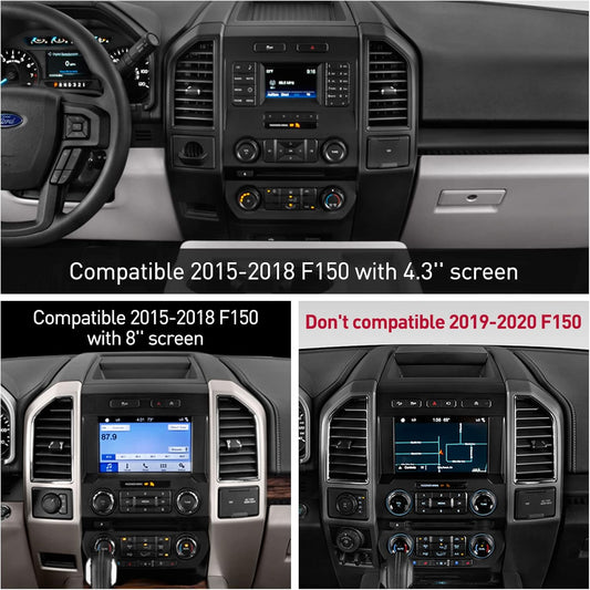 Autoradio Android 12 pour Ford F150 (2015-2018) - Écran tactile IPS 12,1", 4 Go + 64 Go, GPS, 4G LTE, WiFi, CarPlay sans fil, caméra de recul gratuite