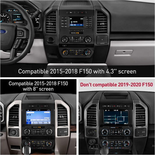 Autoradio Android 12 pour Ford F150 (2015-2018) - Écran tactile IPS 12,1", 4 Go + 64 Go, GPS, 4G LTE, WiFi, CarPlay sans fil, RDS, caméra, mise à niveau de l'unité principale