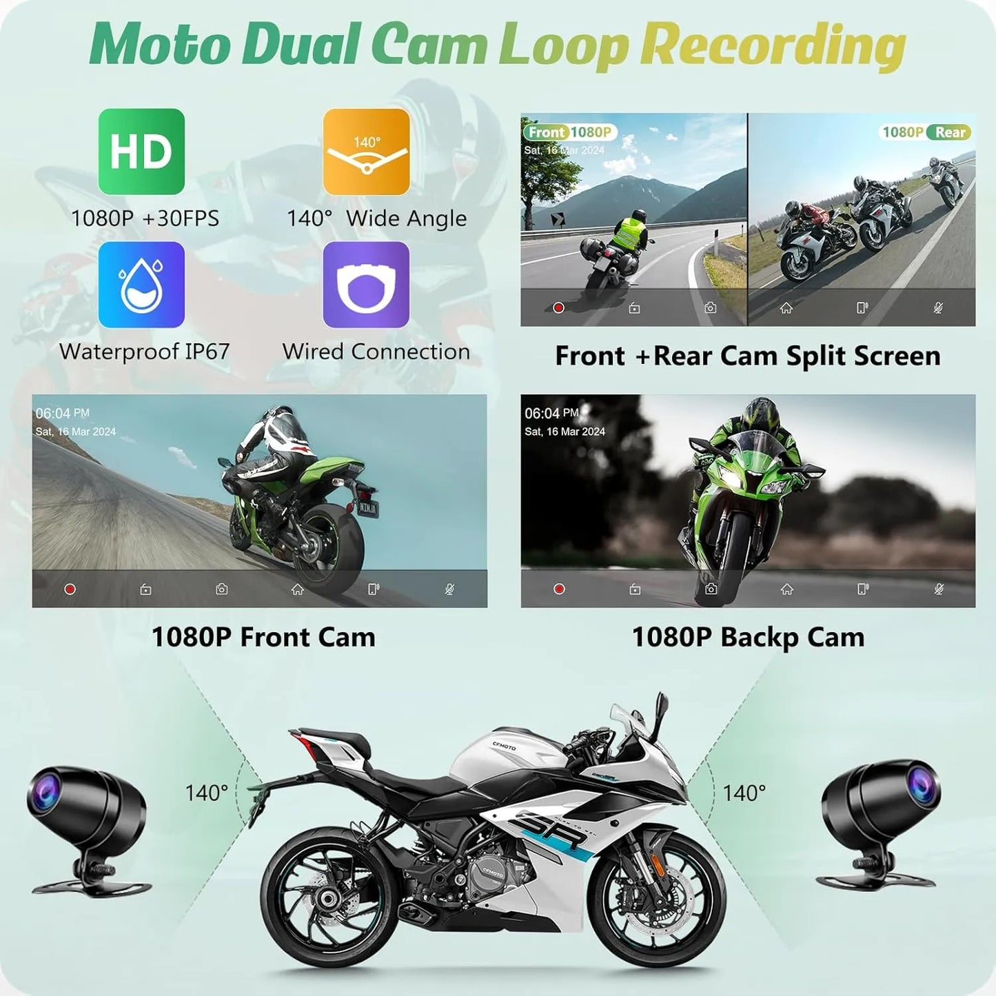 Écran Moto Jmance 5 Pouces Carplay Android Auto Sans Fil | Autoradio | Android 14 | Écran Tactile | Bluetooth | GPS