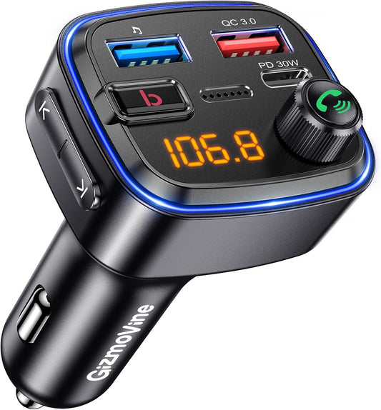 Émetteur Bluetooth Voiture  Kit Main Libre & Charge Rapide USB-C 30W