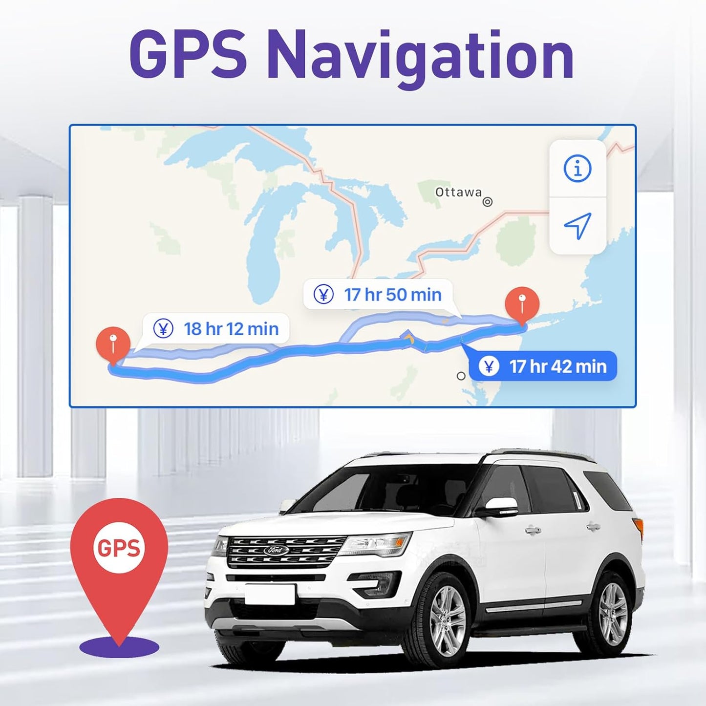 Ford Explorer 2011-2019 Mise à niveau stéréo Android 13 : écran tactile IPS 12,1", CarPlay sans fil et navigation automatique Android