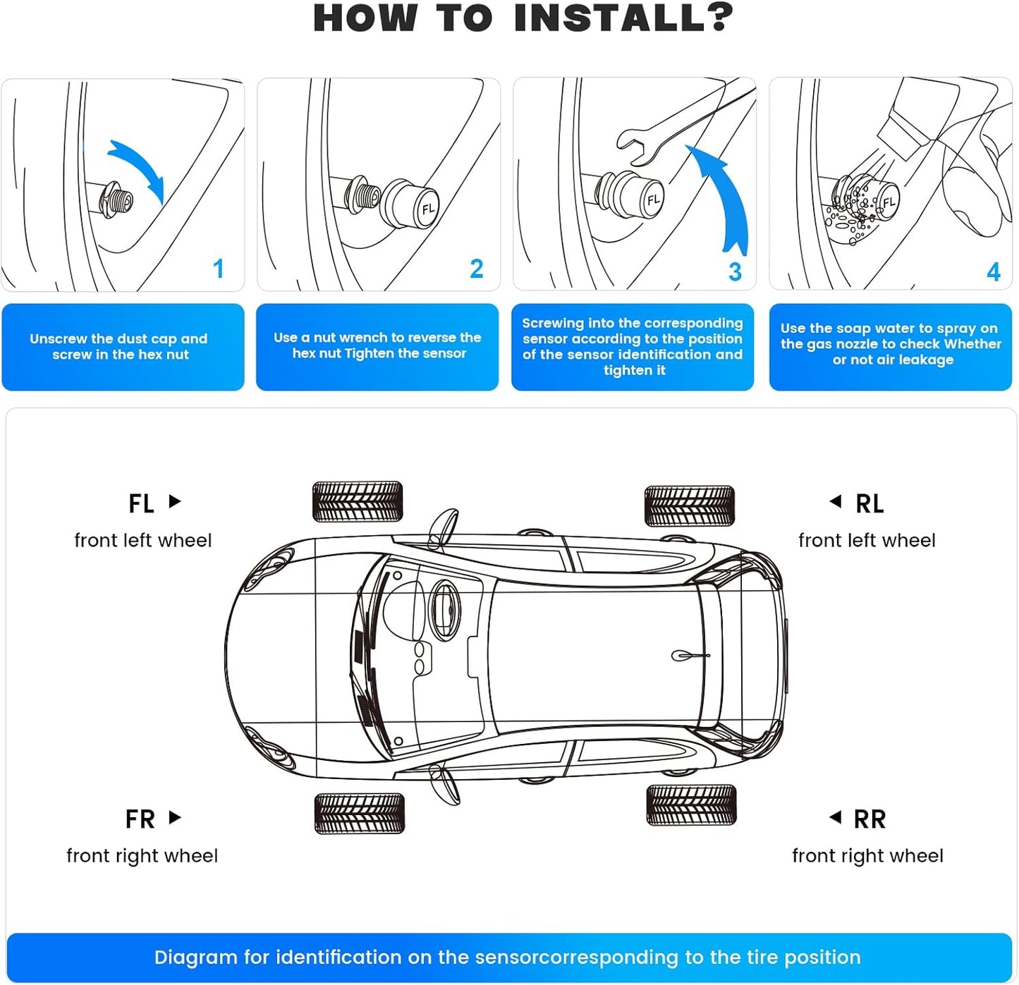 Surveillance Pneus en Temps Réel - TPMS USB Dasaita pour Android