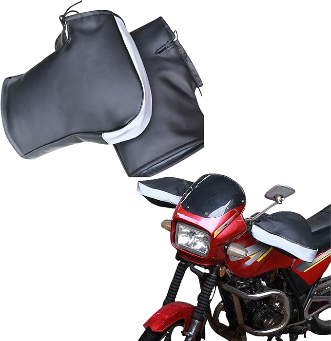 Gants de Guidon Moto & Scooter & Sania Imperméables et Coupe - Vent – Manchons Thermiques Réfléchissants pour Hiver - toptaktil
