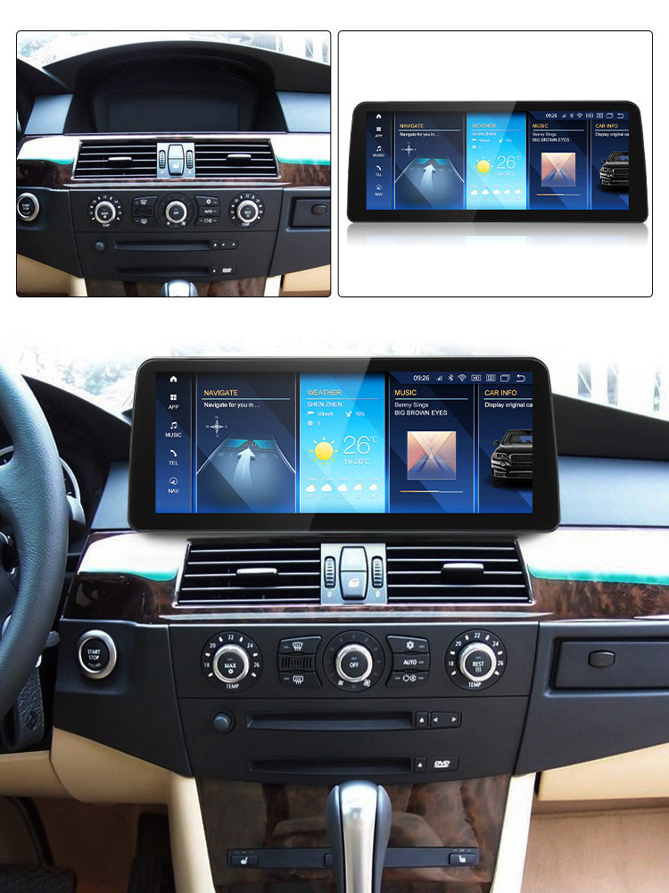 BMW 3 5 6 Series E90 E91 E92 E93 E60 E61 E62 E63 E64 Android 13 Autoradio CarPlay & Android Auto CCC CIC