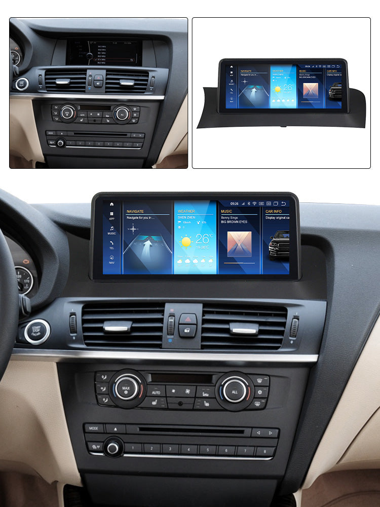BMW X3 X4 2010-2018 F25 F26 Android 13 CarPlay & Android Auto Autoradio CIC NBT EVO