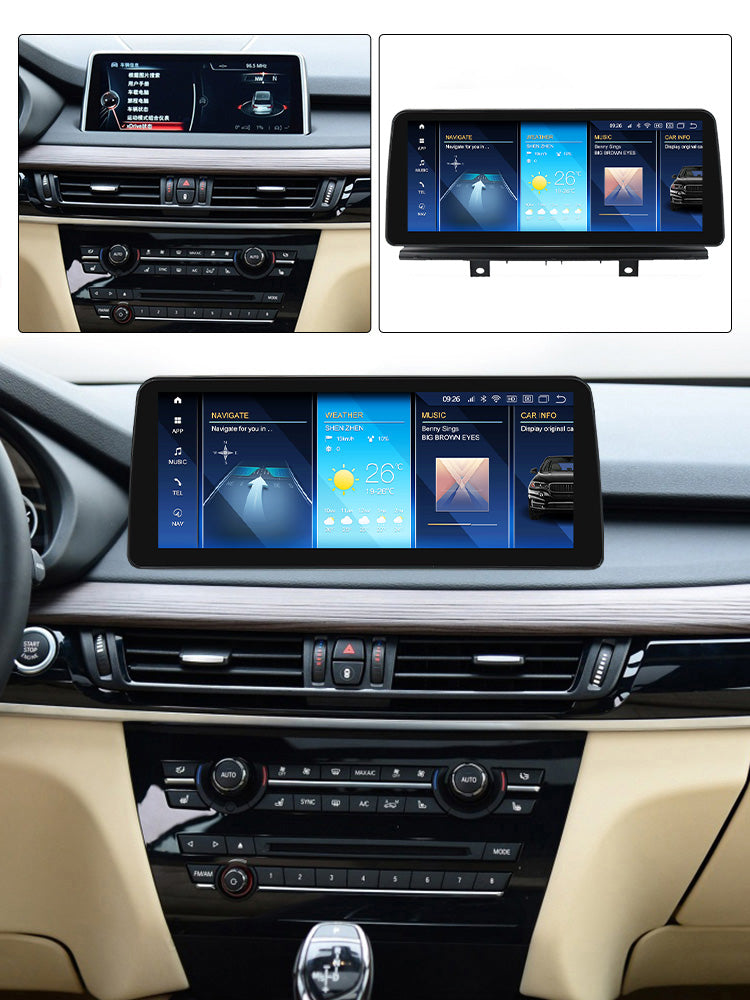 BMW X5 X6 2014-2019 Series F15 F16 Android 13 CarPlay & Android Auto Autoradio NBT EVO