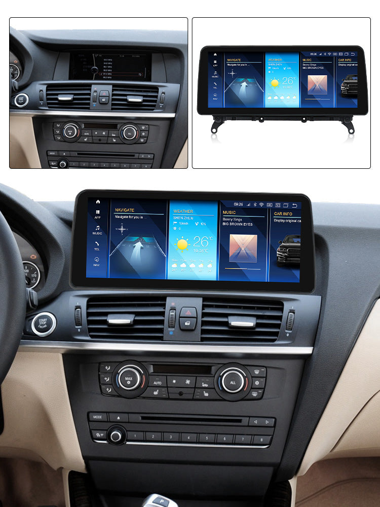 BMW X3 X4 2010-2018 F25 F26 Android 13 CarPlay & Android Auto Autoradio CIC NBT EVO