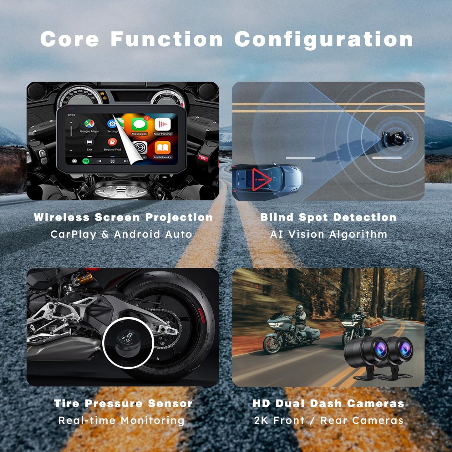Système de Navigation Intelligent 7" Ultra pour Moto - Compatible CarPlay & Android Auto