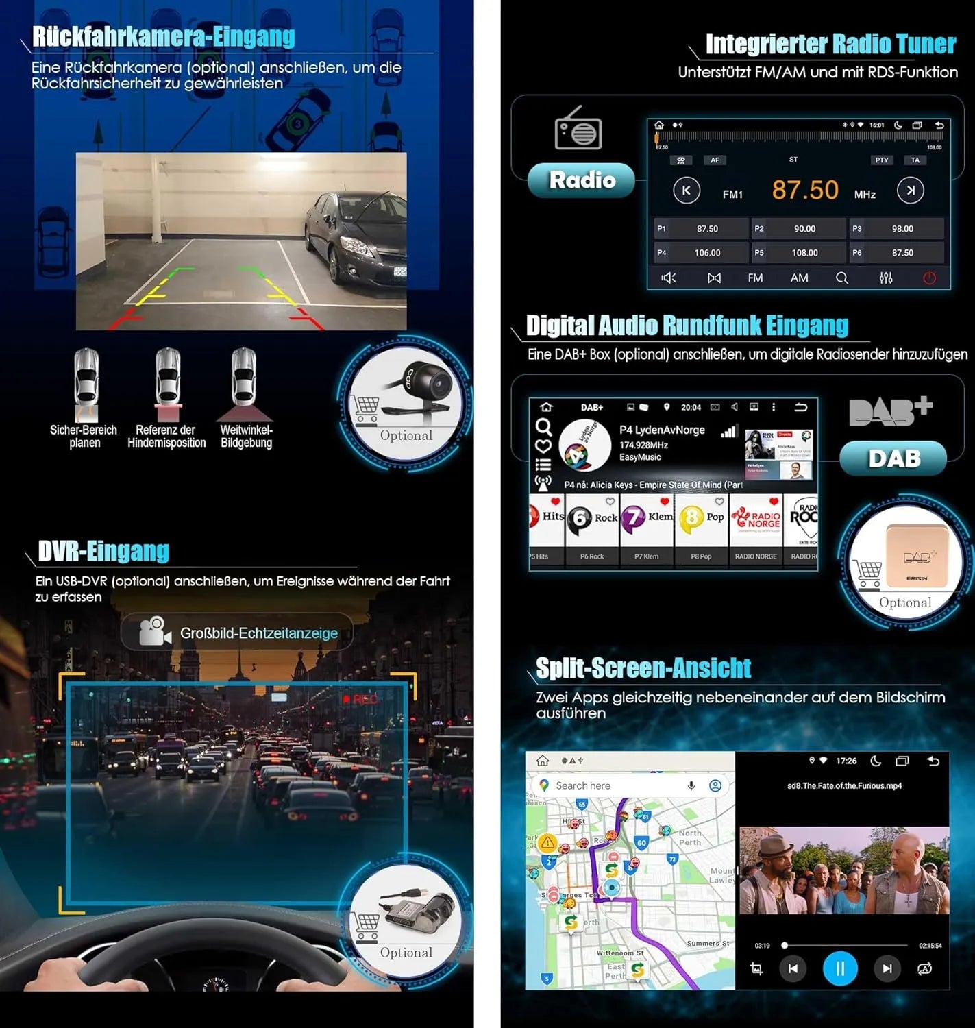 Autoradio Android 12 pour BMW Série 3 E46, M3, Rover 75, MG ZT | Écran 8.8" | CarPlay, Android Auto, GPS, DSP