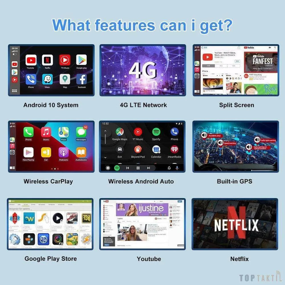 Ai Box Android - Votre Solution Intelligente Pour La Conduite Connectée | Autoradio | Android 13 | Écran Tactile | CarPlay | Bluetooth | GPS