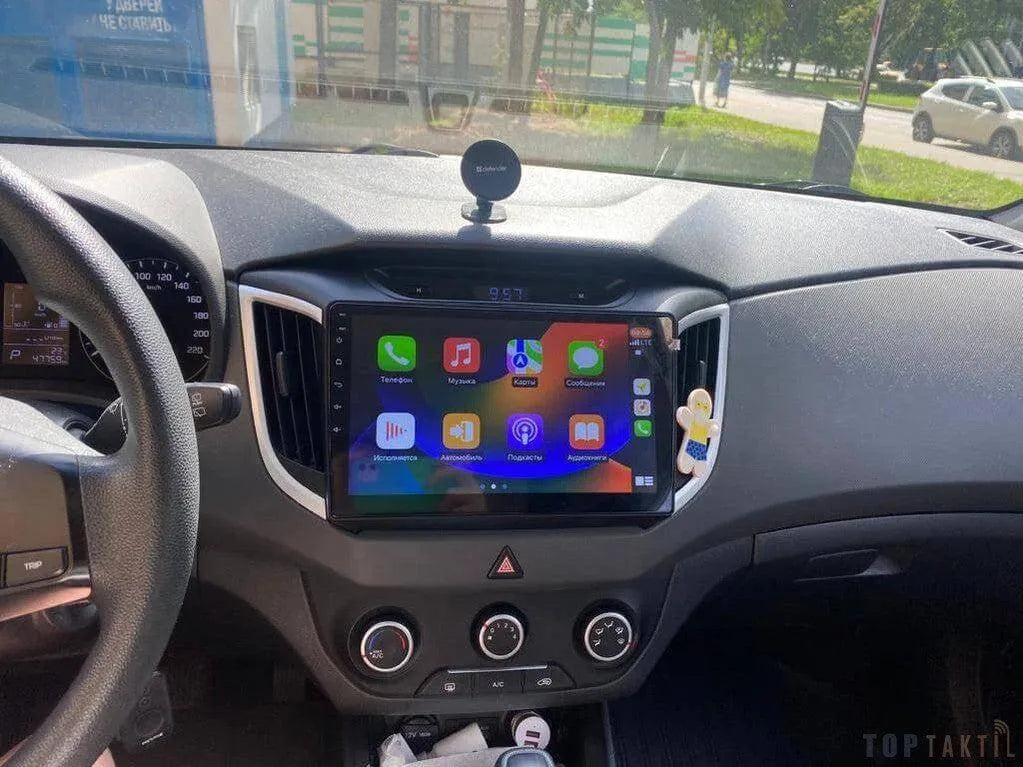 Autoradio Hyundai Ix25 Creta Ram 6Go-128 Android 13/Double Enregistrement | Android 14 | Écran Tactile | CarPlay | Bluetooth | GPS