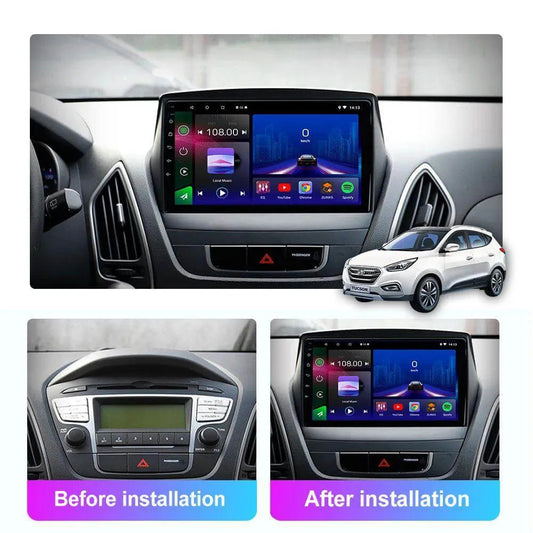 Autoradio Hyundai Tucson 2/Ix35 2009-2015/6G-128 Android 13 | Android 14 | Écran Tactile | CarPlay | Bluetooth | GPS