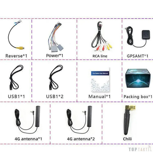 Autoradio Honda Civic 8 (2005-2012) 6G-128 Android 13 Double Enregistrement | Android 14 | Écran Tactile | CarPlay | Bluetooth | GPS