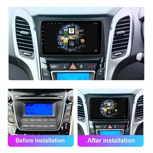 Autoradio Hyundai I30 Elantra Gt 2012-2016 6G-128 Android 13 | Android 14 | Écran Tactile | CarPlay | Bluetooth | GPS