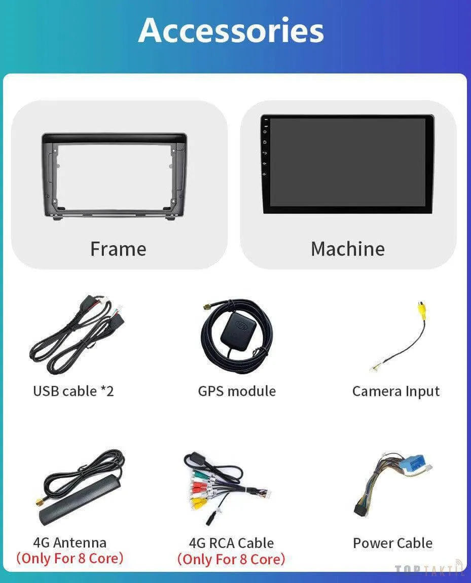 Autoradio Peugeot 407 6G-128 Android 13 | Android 14 | Écran Tactile | CarPlay | Bluetooth | GPS