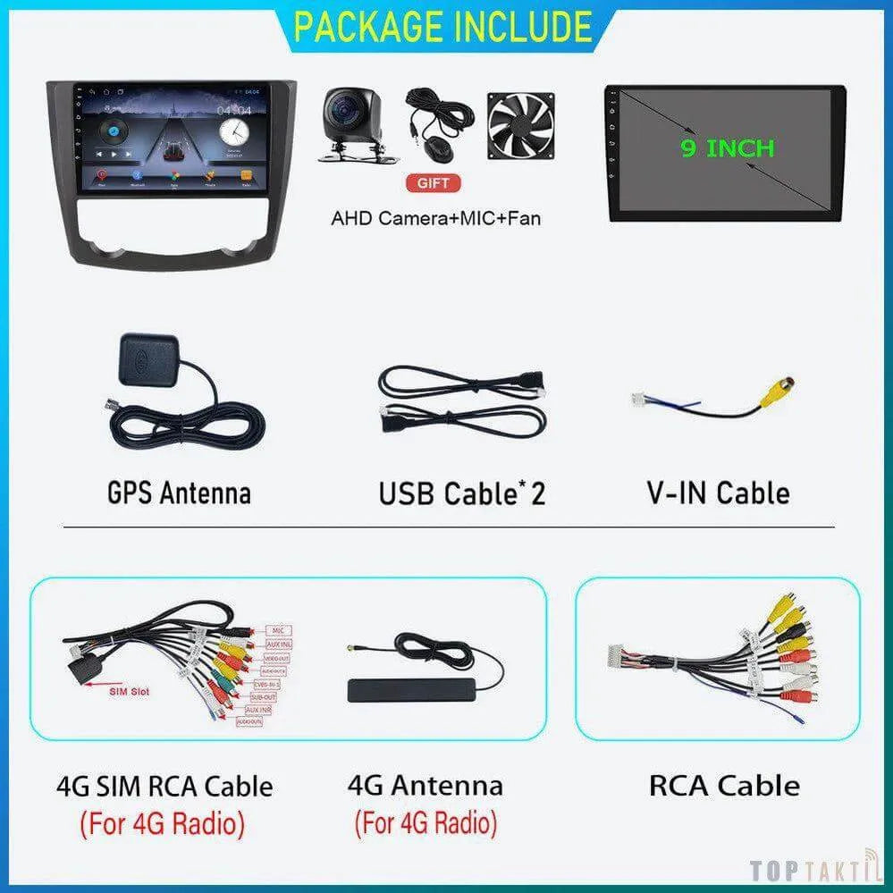 Autoradio Renault Kadjar -6G-128 -Android 13 -Camera Hd 1080P | Android 14 | Écran Tactile | CarPlay | Bluetooth | GPS