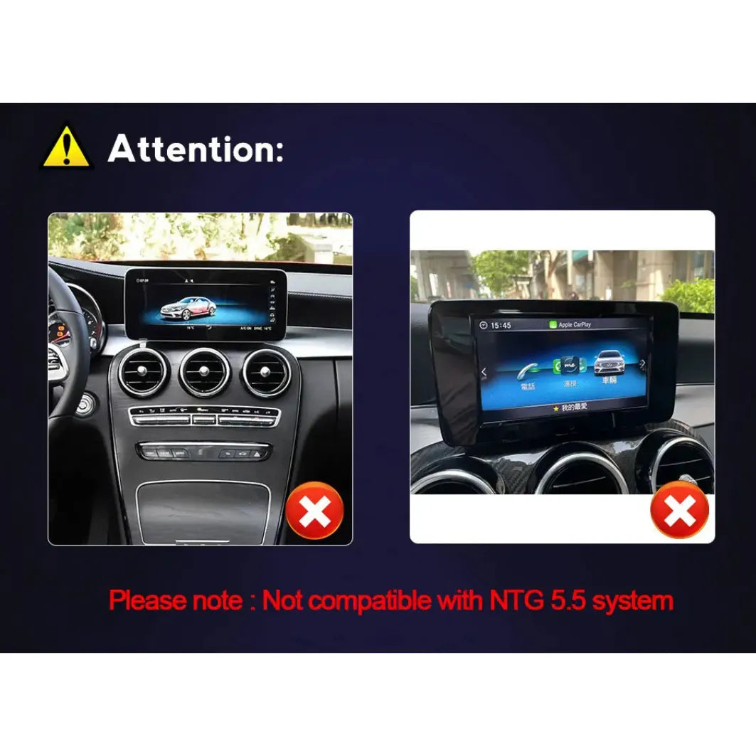 Mercedes C Class GLC V-Class Vito 2014-2019 W205 X253 W446 Android 13 Autoradio CarPlay & Android Auto