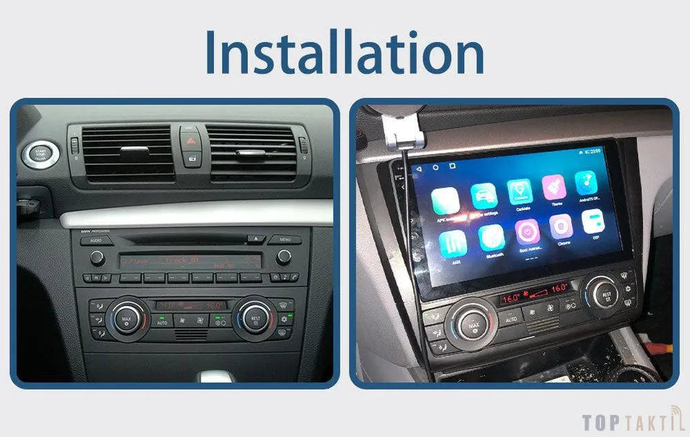 Autoradio Android 13//4G-64G-Bmw 1 Series E88 E82 E81 E87 2004-2012 | Android 14 | Écran Tactile | CarPlay | Bluetooth | GPS