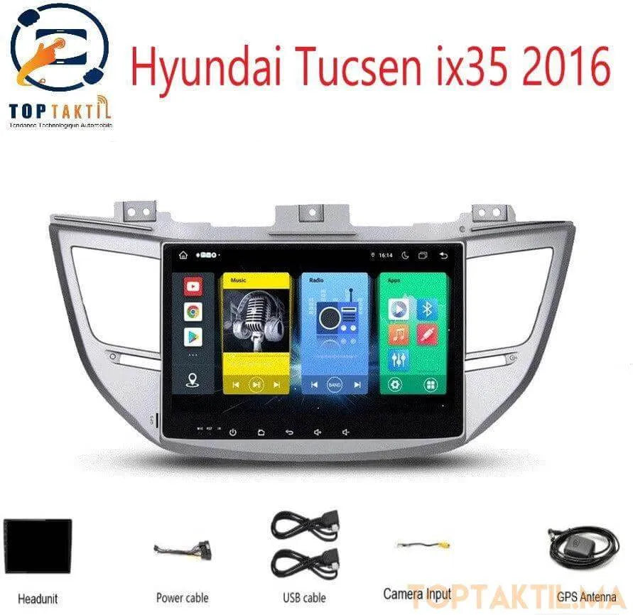 Autoradio Android 13//4G-64G-Hynudai Santa Ix45 2012+ | Android 14 | Écran Tactile | CarPlay | Bluetooth | GPS
