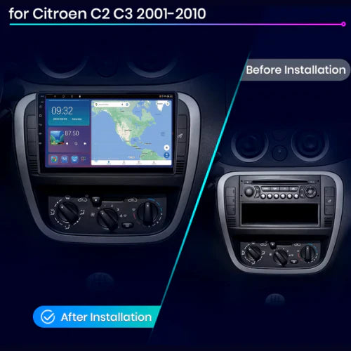 Citroen | C2 C3 | 2001-2010 | Android 13 Autoradio | Apple CarPlay | Android Auto