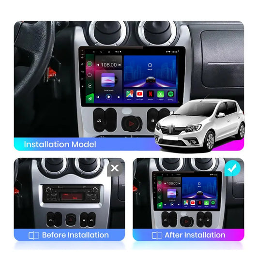 Dacia Logan Sandero | Dacia Duster 2009-2015 | Nissan NP 200 2010-2013 | Android 13 Autoradio | Apple CarPlay | Android Auto