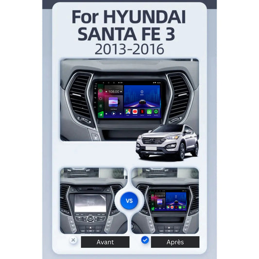 Hyundai Santa Fe 3 | 2013-2016 | Android 13 Autoradio | Apple CarPlay | Android Auto