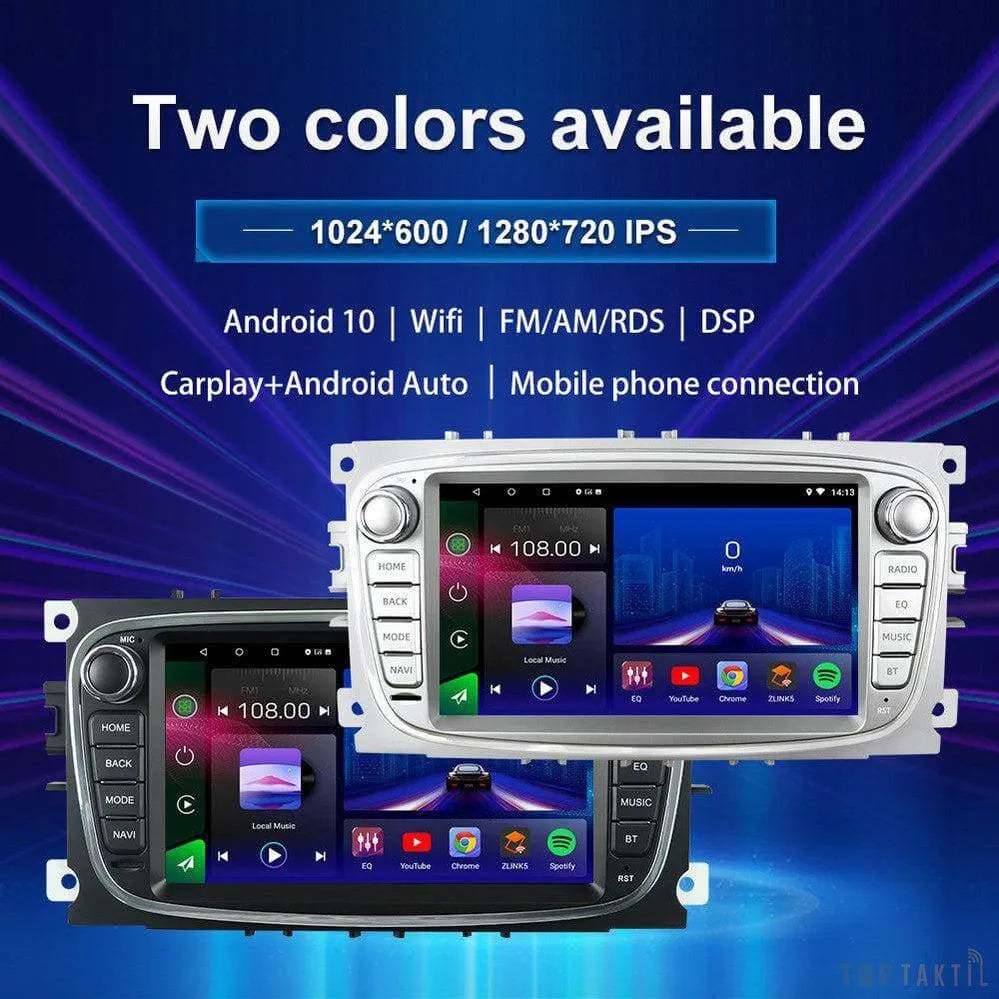 Ford Focus Mondeo | Autoradio | Android 14 | Écran Tactile | CarPlay | Bluetooth | GPS
