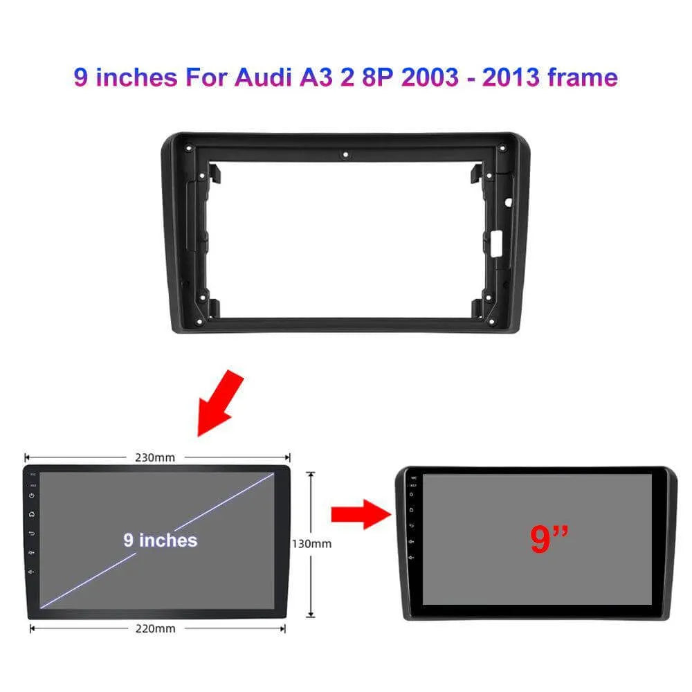 Poste Android13//4G-64//Audi A3 2003-2012/Carplay-Android Auto | Autoradio | Android 14 | Écran Tactile | Bluetooth | GPS