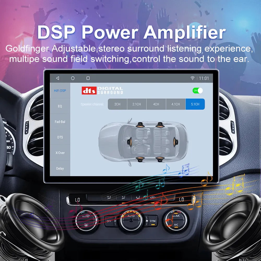 Autoradio Jmance Android 13 - Écran Qled 13 Pouces, 6G+128G, Carplay & Android Auto | Android 14 | Écran Tactile | Bluetooth | GPS