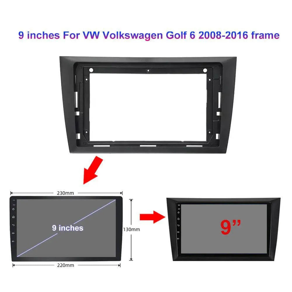 Autoradio Volkswagen Golf 6 6G-128 Double Enregistrement | Android 14 | Écran Tactile | CarPlay | Bluetooth | GPS