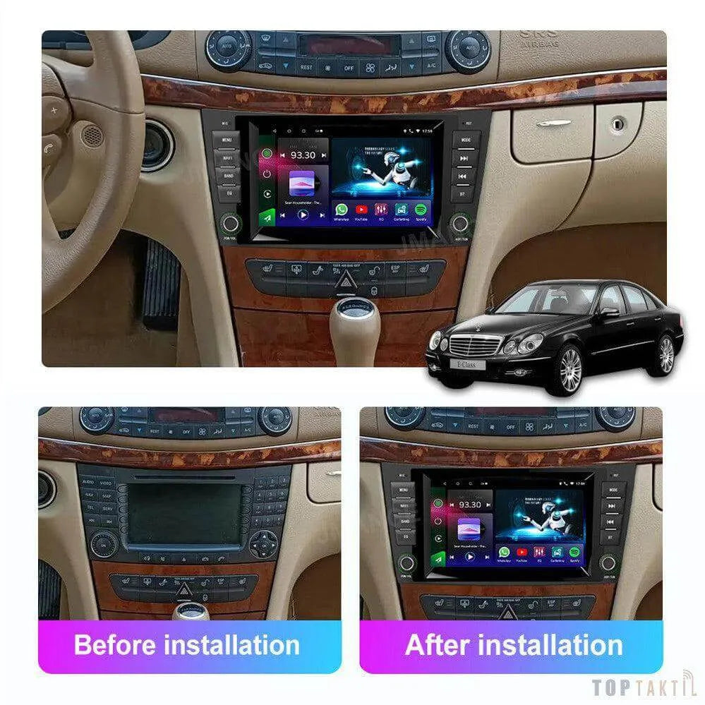 Mercedes E-Class W211 2002-2008 | Autoradio | Android 14 | Écran Tactile | CarPlay | Bluetooth | GPS