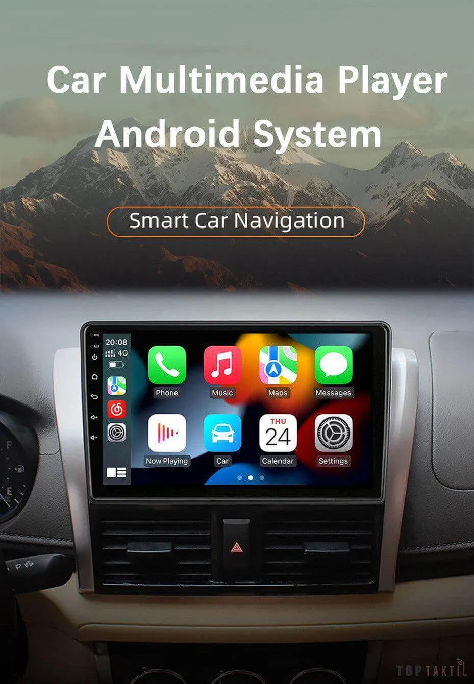 Poste Android 13 Toyota Yaris 2013-2016 //4G-64// | Autoradio | Android 14 | Écran Tactile | CarPlay | Bluetooth | GPS