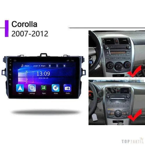 Poste Android 13//4G-64//Toyota Corolla 2007-2012 | Autoradio | Android 14 | Écran Tactile | CarPlay | Bluetooth | GPS