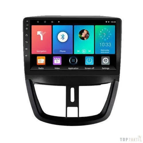 Poste Android //4G-64-Peugeot 207 2007-2013 | Autoradio | Android 14 | Écran Tactile | CarPlay | Bluetooth | GPS
