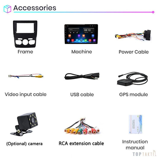 Poste Android Citroën C4 C-Triomphe 2013-2017 | Autoradio | Android 14 | Écran Tactile | CarPlay | Bluetooth | GPS