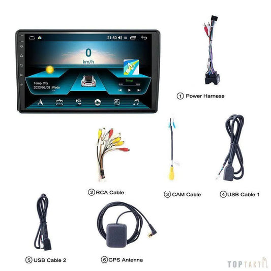 Poste Android Ford Transit 2009-2019//4G-64 | Autoradio | Android 14 | Écran Tactile | CarPlay | Bluetooth | GPS